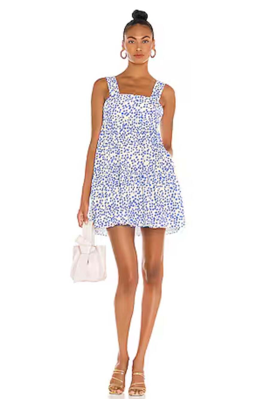 Amanda Uprichard Mitzi Mini Dress in Electric Dot